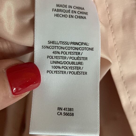 Ralph Lauren Wind -Rain Zipper coat and button closure Sz Petit S NWT Hale Rose - Picture 12 of 14